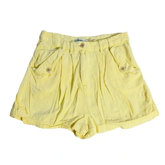 Kimchi Blue Urban Outfitters Yellow Super Soft High Waisted Shorts - Picture 1 of 6